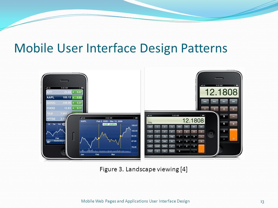 Mobile User Interface Design Patterns 13Mobile Web Pages and Applications User Interface Design Figure 3.