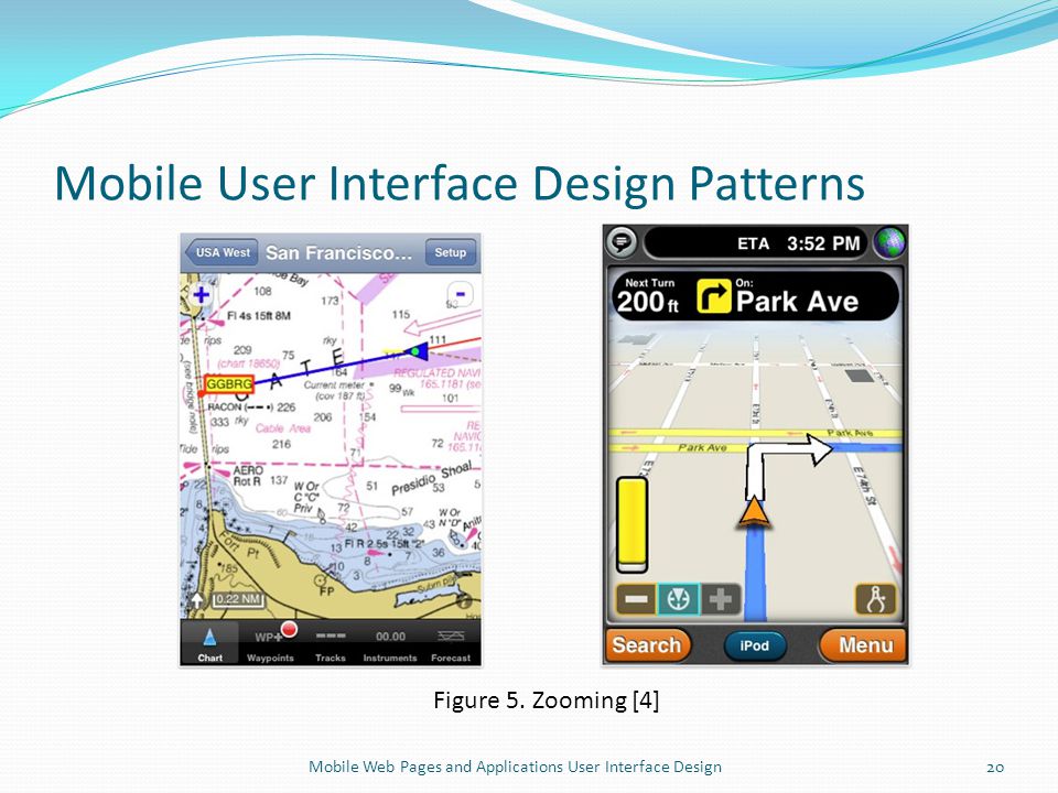 Mobile User Interface Design Patterns 20Mobile Web Pages and Applications User Interface Design Figure 5.