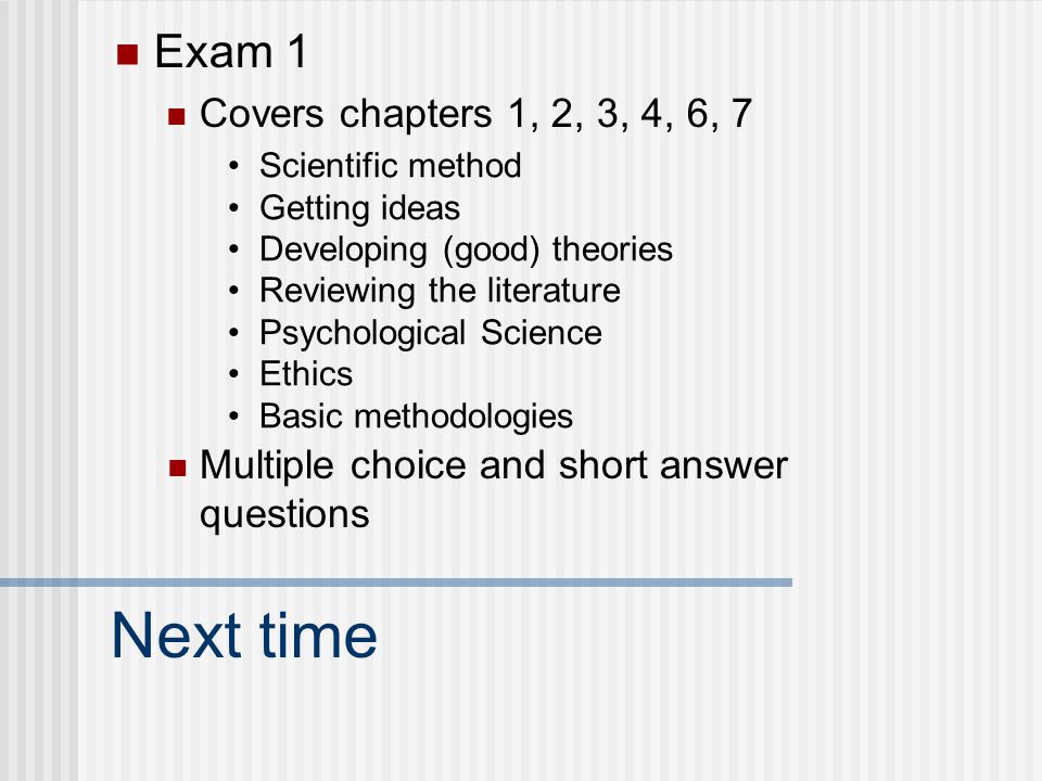 Basic Methods Cont Psych 231 Research Methods In