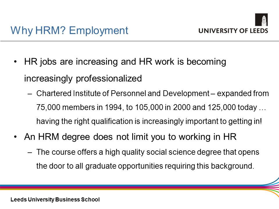 Leeds University Business School Why HRM.