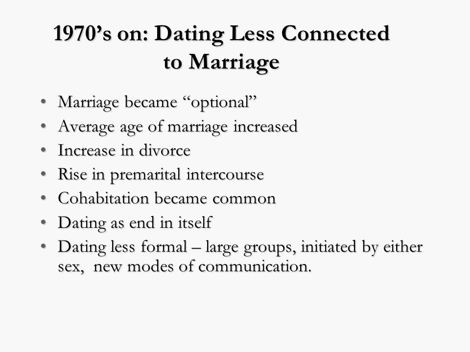 Stages from dating to marriage