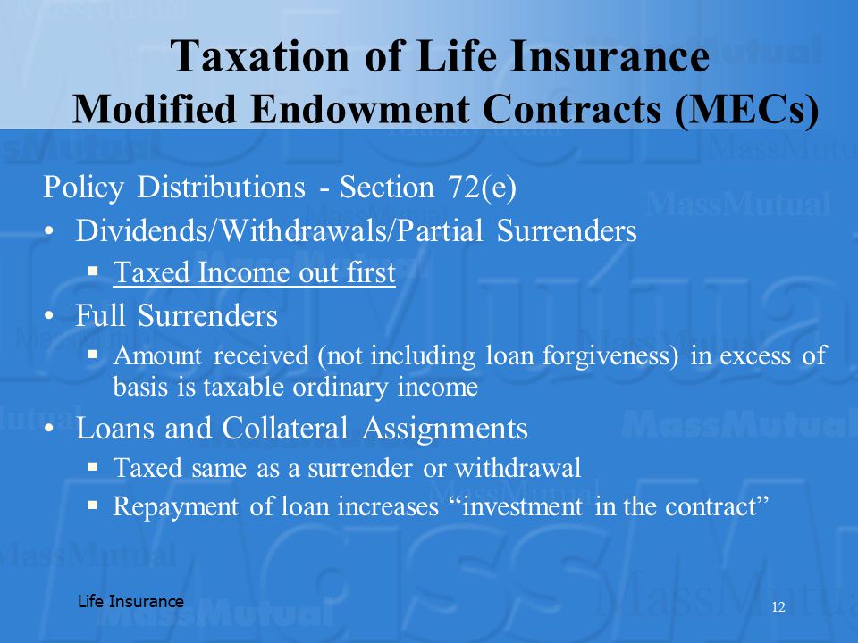 1 taxation of life insurance and annuities al kingan jd llm clu modified endowment contract