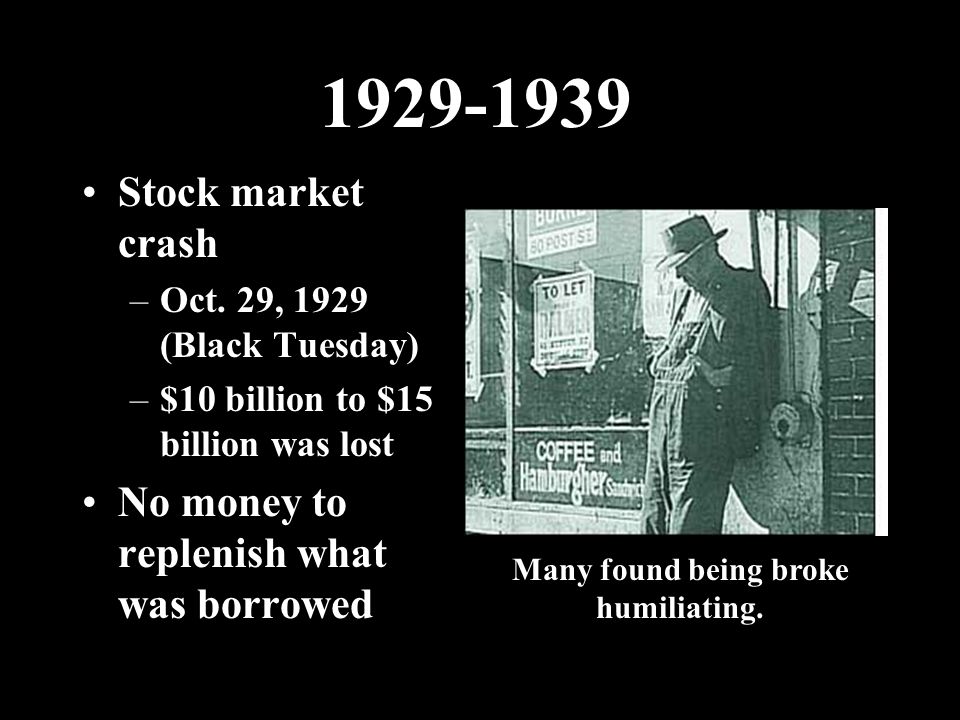Stock market crash –Oct.
