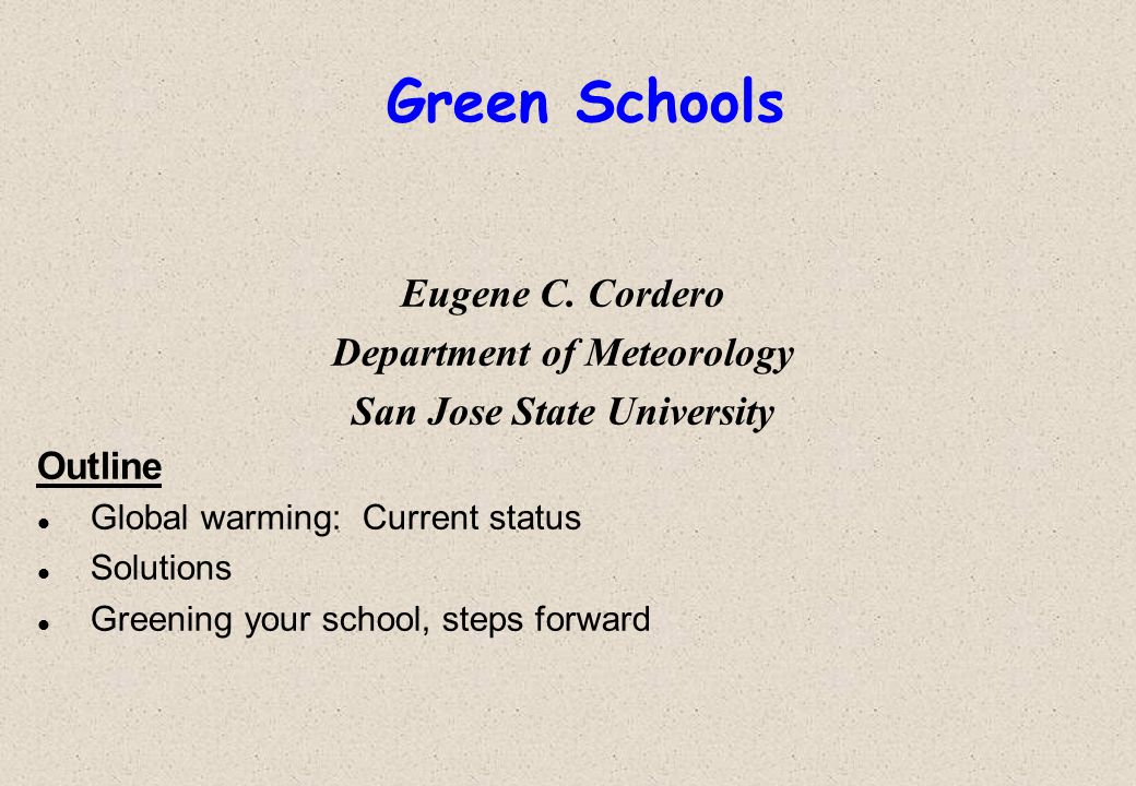 Green Schools Eugene C.