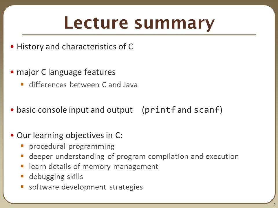 1 CSE 303 Lecture 8 Intro to C programming read C Reference Manual pp. Ch.  1, , 2.6, 3.1, 5.1, , , , Ch. 8 ; Programming. - ppt download