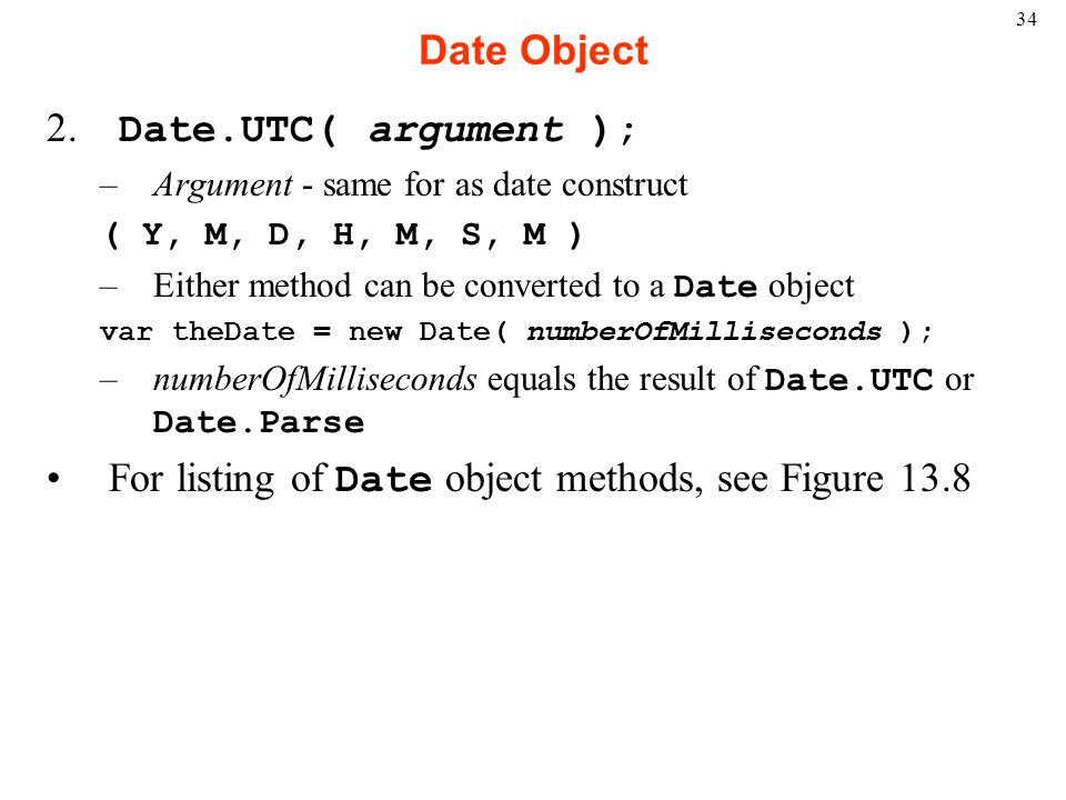 34 Date Object 2.
