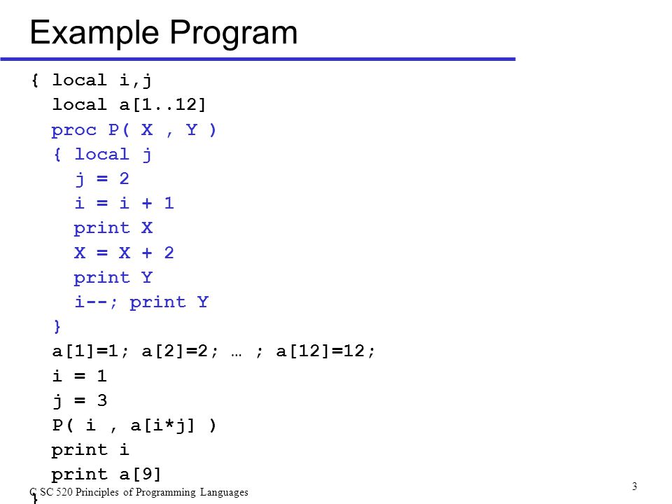 C Sc 5 Principles Of Programming Languages 1 Principles Of Programming Languages Lecture 06 Parameters Ppt Download