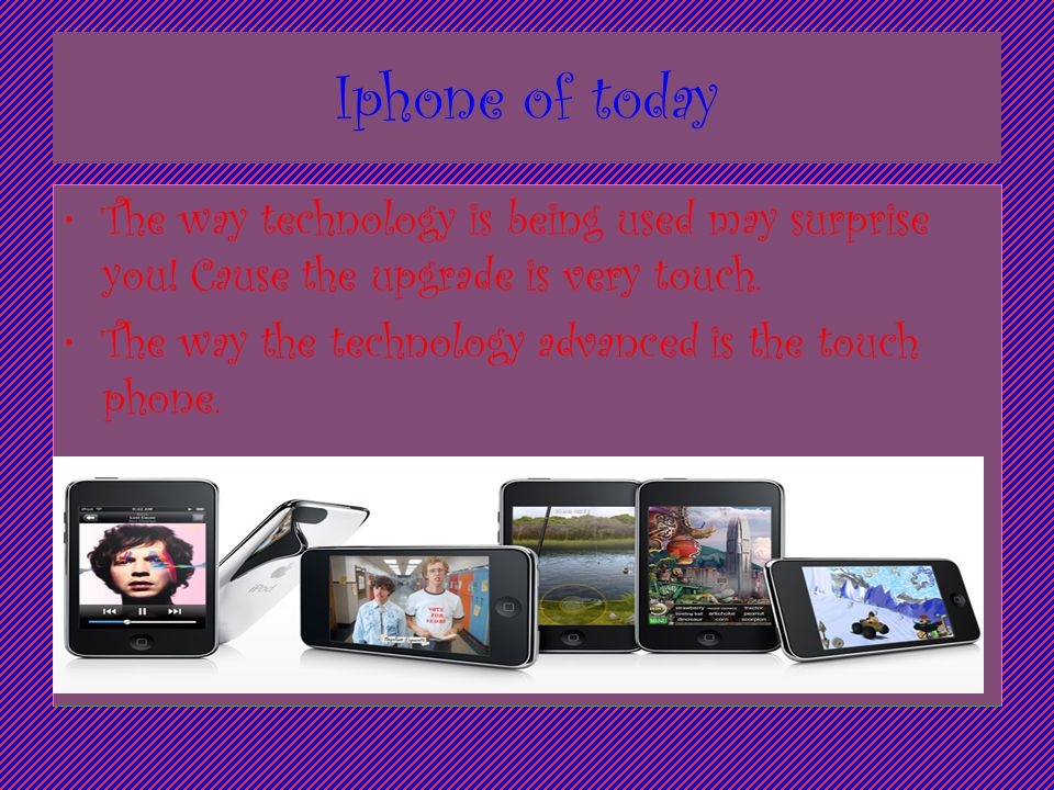 Iphone of today The way technology is being used may surprise you.