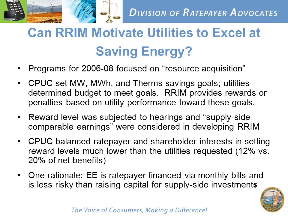 5 Can RRIM Motivate Utilities to Excel at Saving Energy.