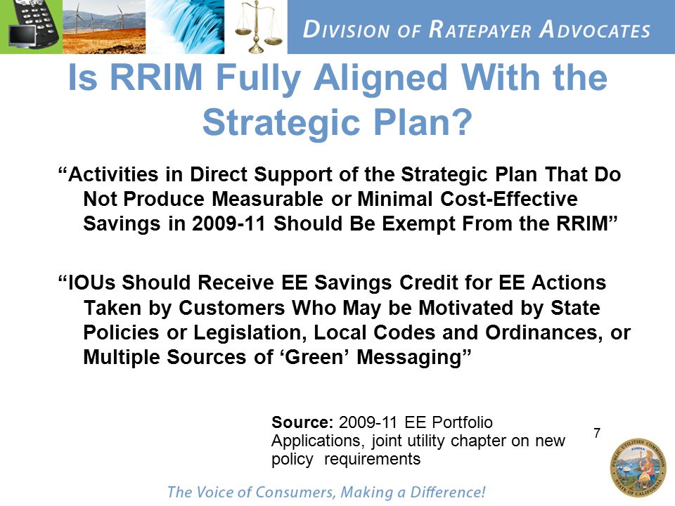7 Is RRIM Fully Aligned With the Strategic Plan.