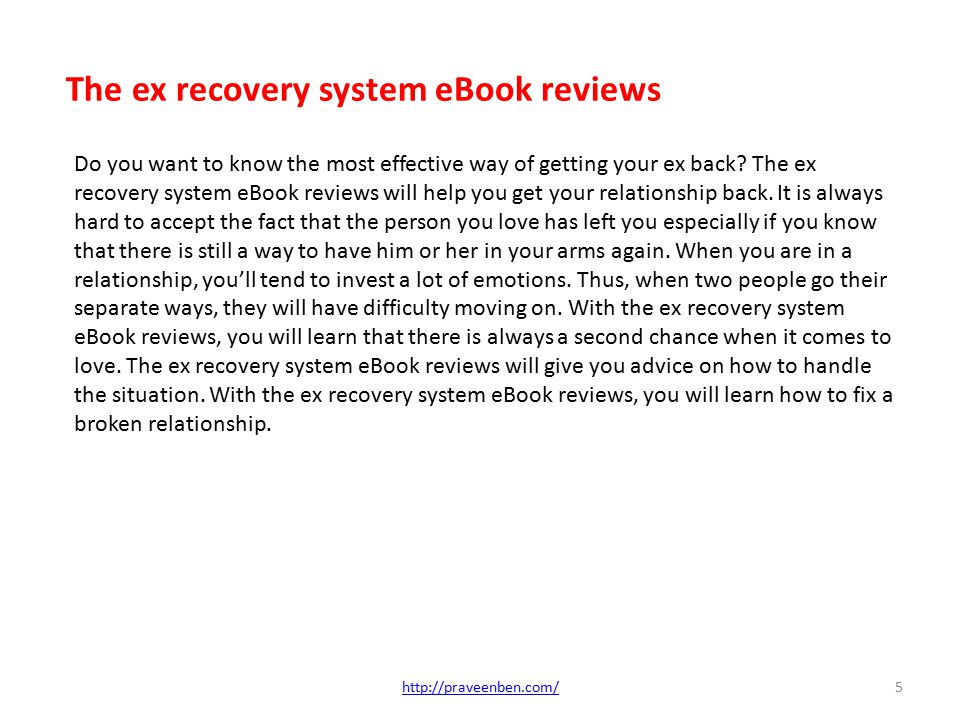 Ex Recovery System Review Get Your Back Today By Praveenben The Ex Recovery System Ebook Reviews Do You Want To Know Most Effective Way Of