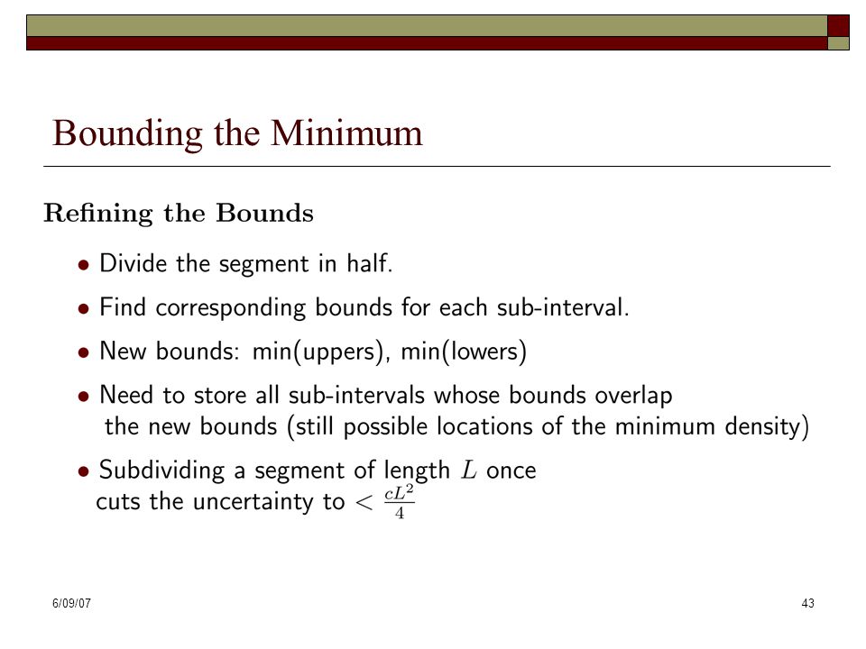 6/09/0743 Bounding the Minimum