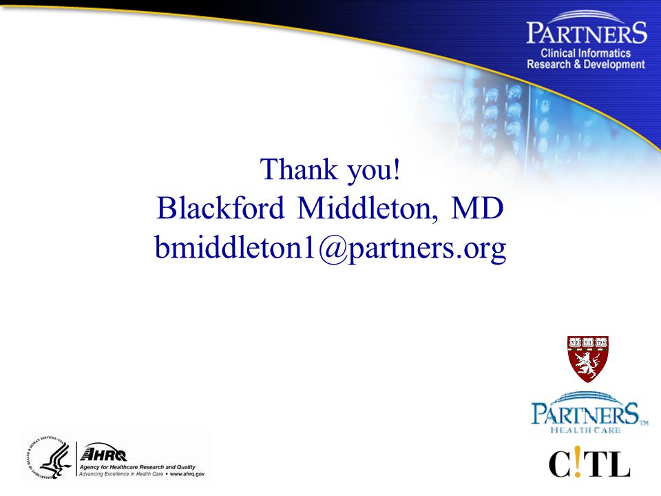 Thank you! Blackford Middleton, MD