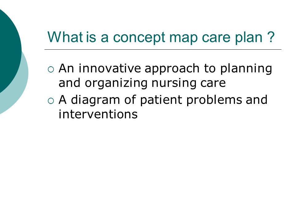 What is a concept map care plan .