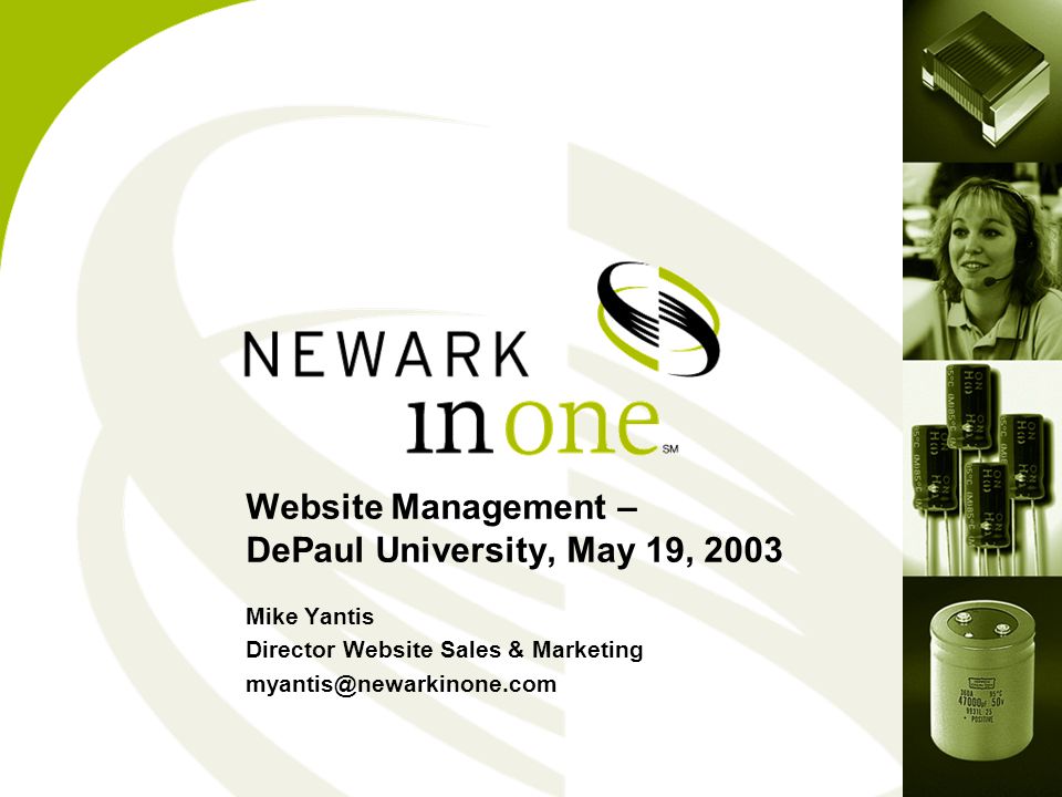 Website Management – DePaul University, May 19, 2003 Mike Yantis Director Website Sales & Marketing