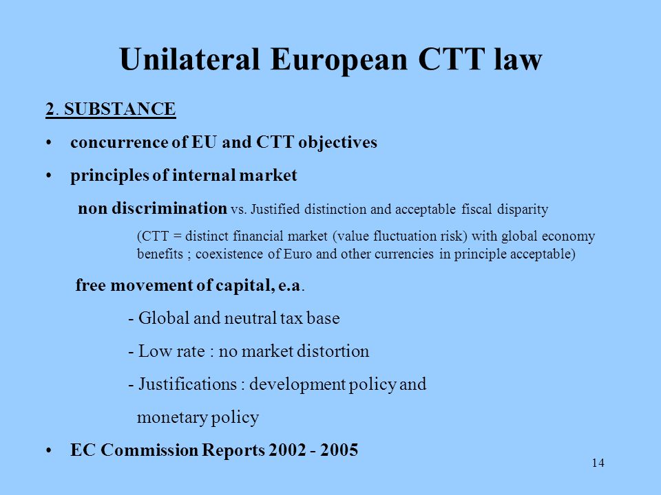 13 Unilateral European Ctt Law 1.