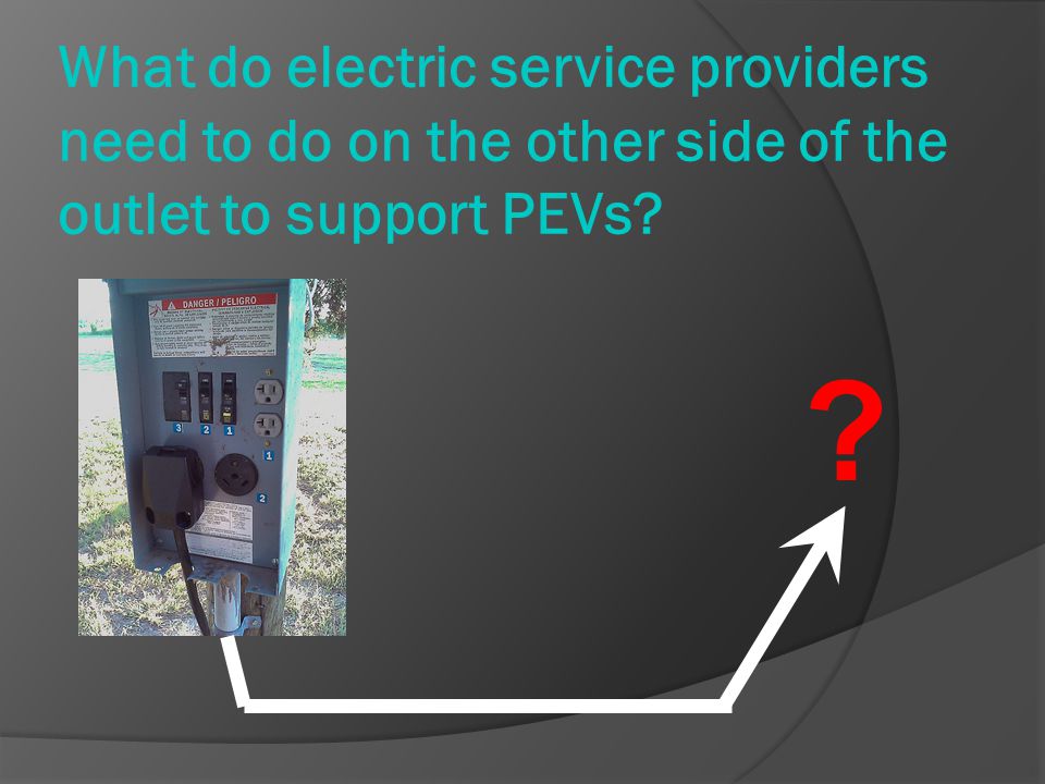 What do electric service providers need to do on the other side of the outlet to support PEVs