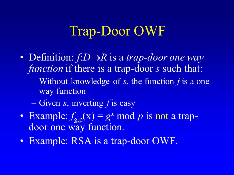 Introduction To Modern Cryptography Lecture 7 1 Rsa Public