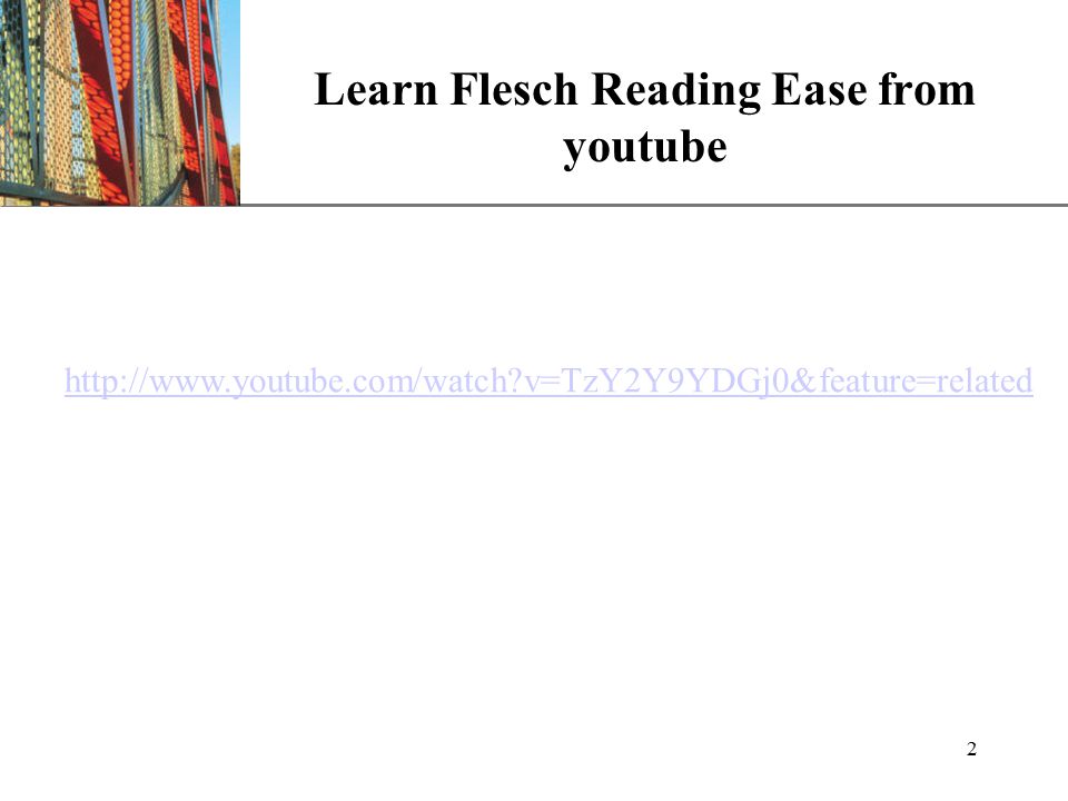 XP Learn Flesch Reading Ease from youtube 2   v=TzY2Y9YDGj0&feature=related