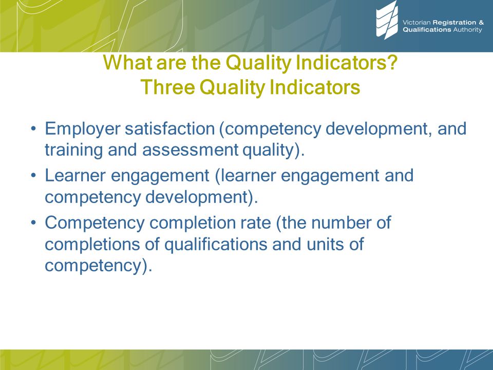 What are the Quality Indicators.