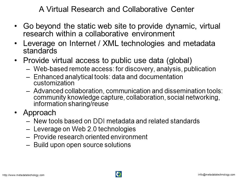 Virtual Center For Collaborative Research (ViCtoR) IASSIST 2010 ...