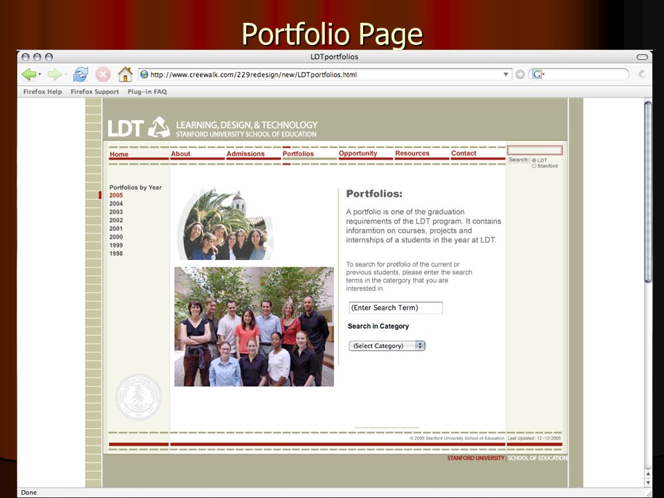 Portfolio Page