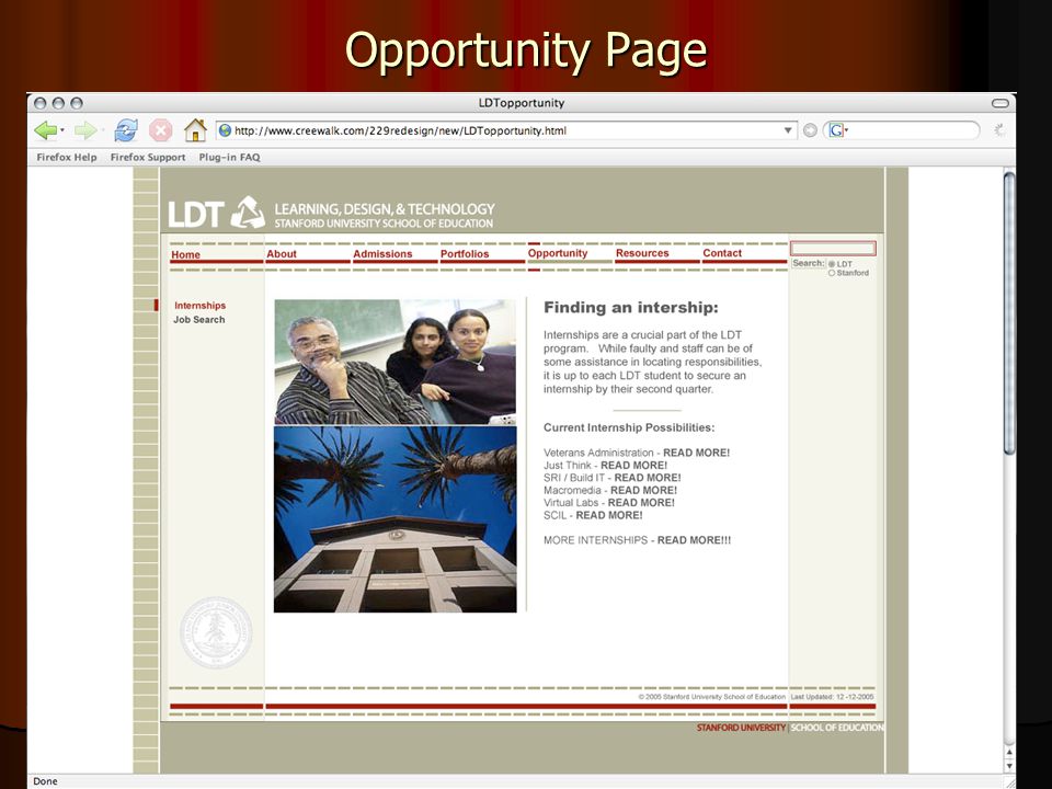 Opportunity Page