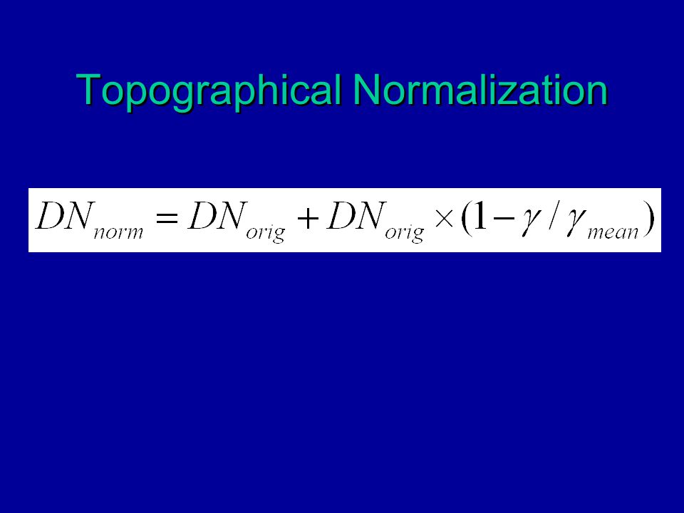 Topographical Normalization