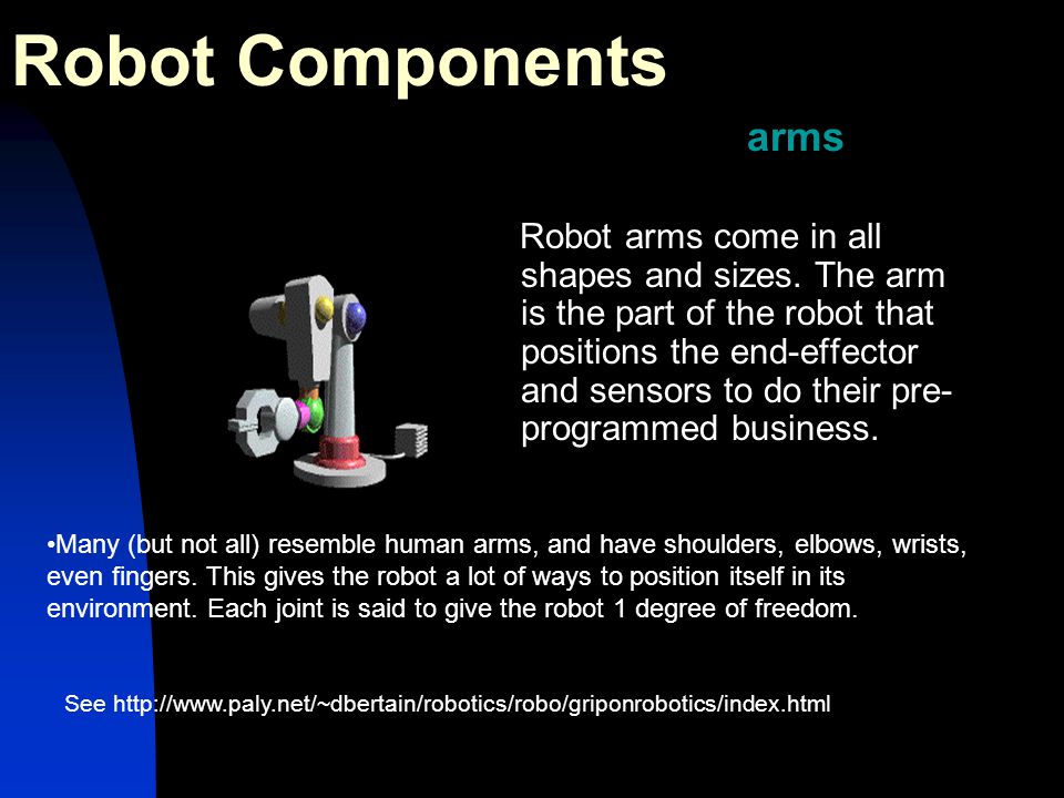 Robot arms come in all shapes and sizes.