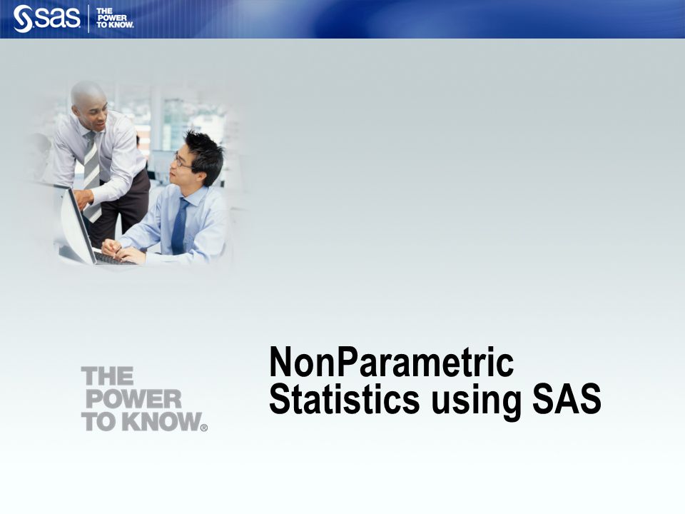 NonParametric Statistics using SAS