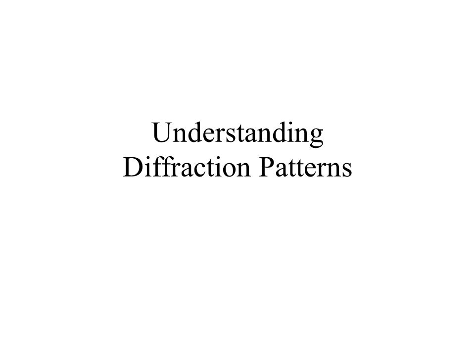 Understanding Diffraction Patterns