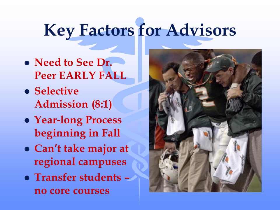 Key Factors for Advisors l Need to See Dr.