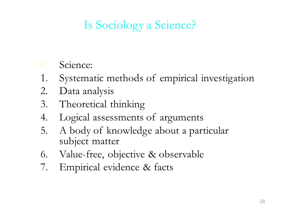 Is Sociology a Science.