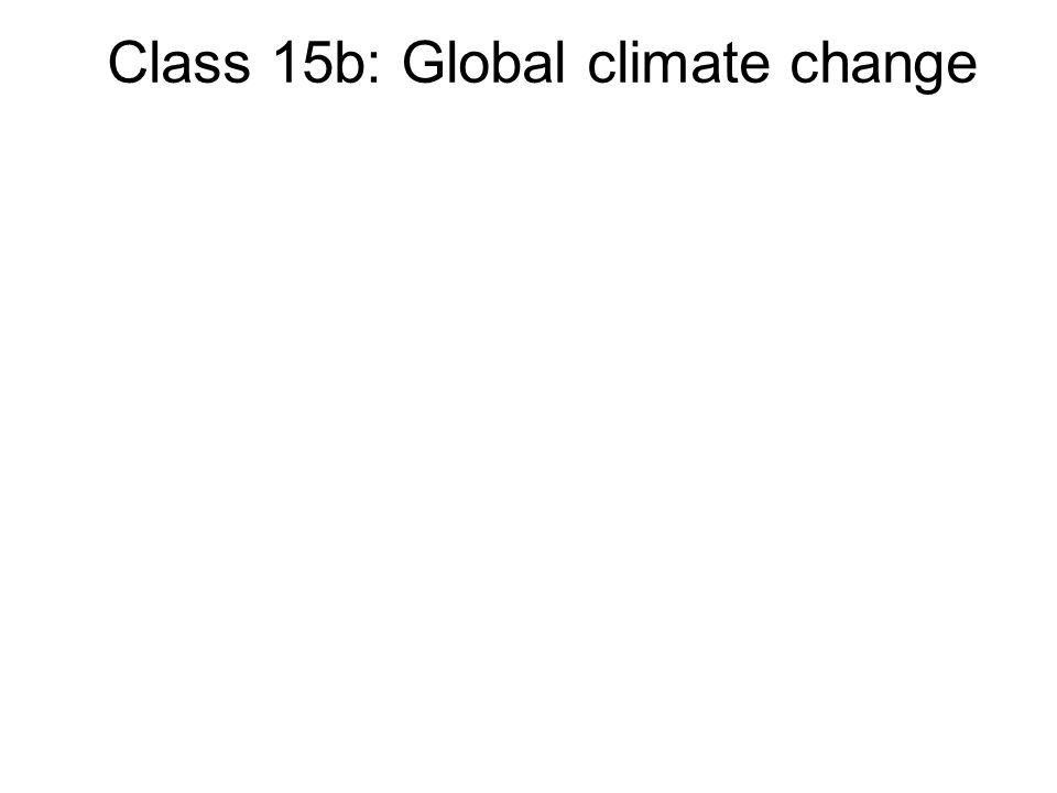 Class 15b: Global climate change
