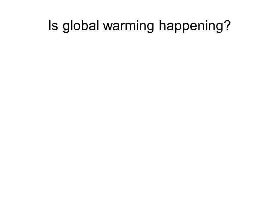 Is global warming happening