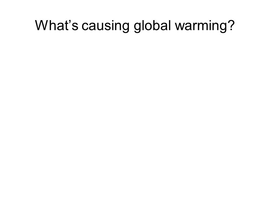 What’s causing global warming