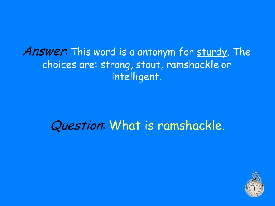 Answer : This word is a antonym for precarious.