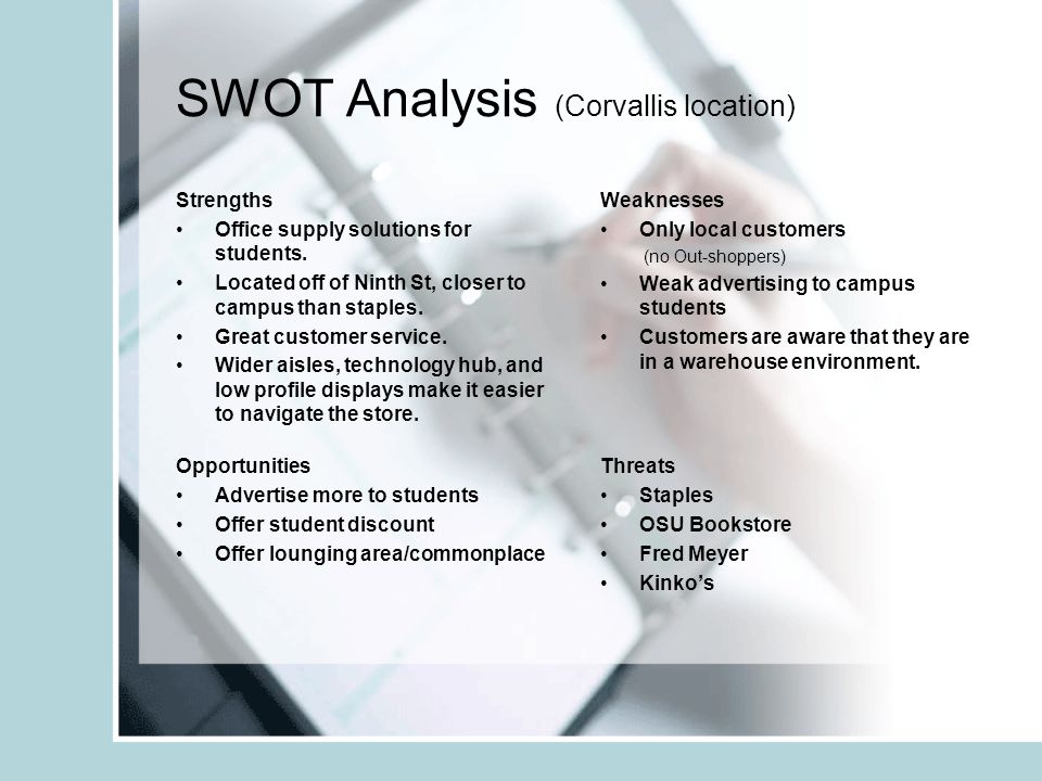 swot staples swot analysis of stationery shop
