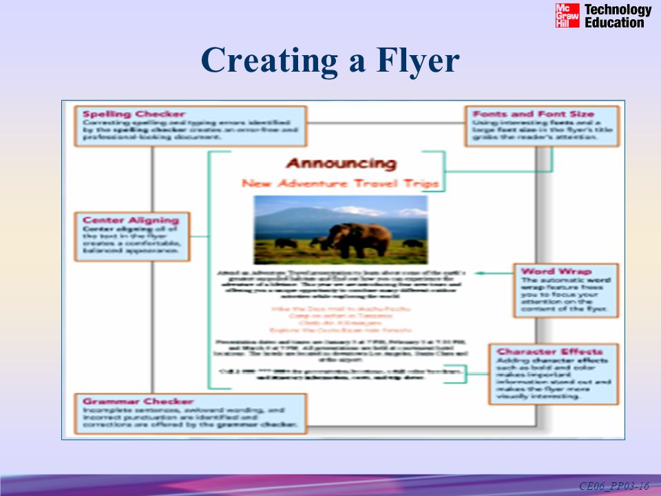 CE06_PP03-16 Creating a Flyer