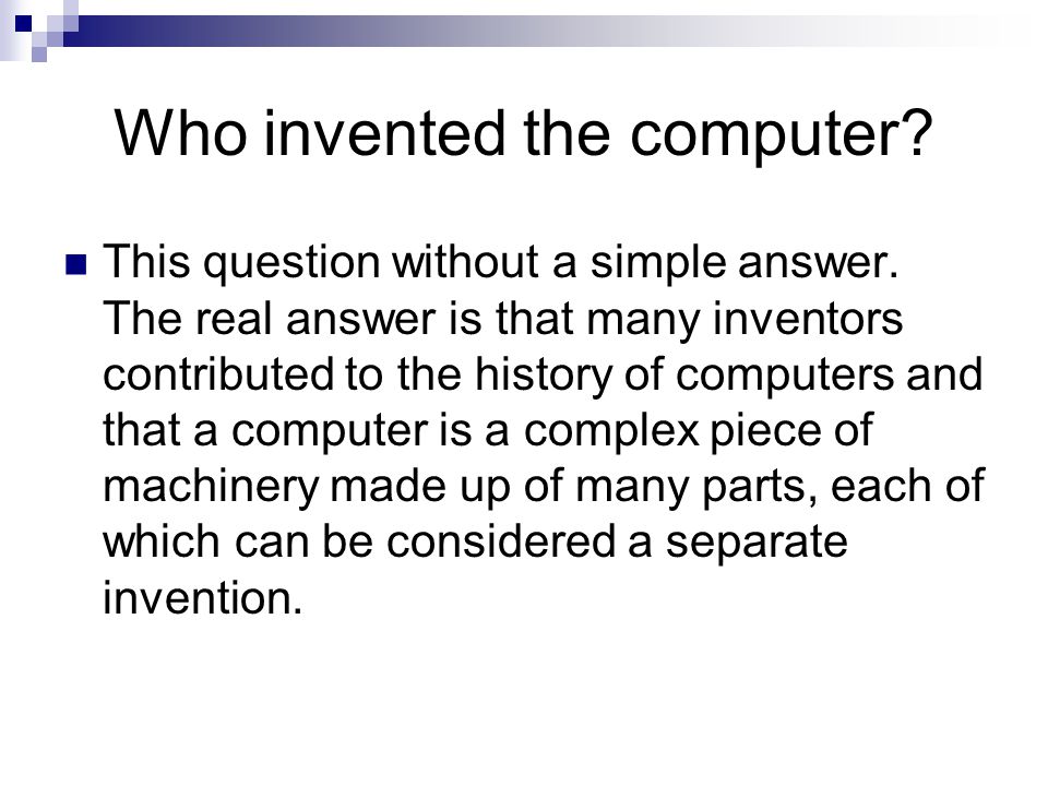 Who invented computers?