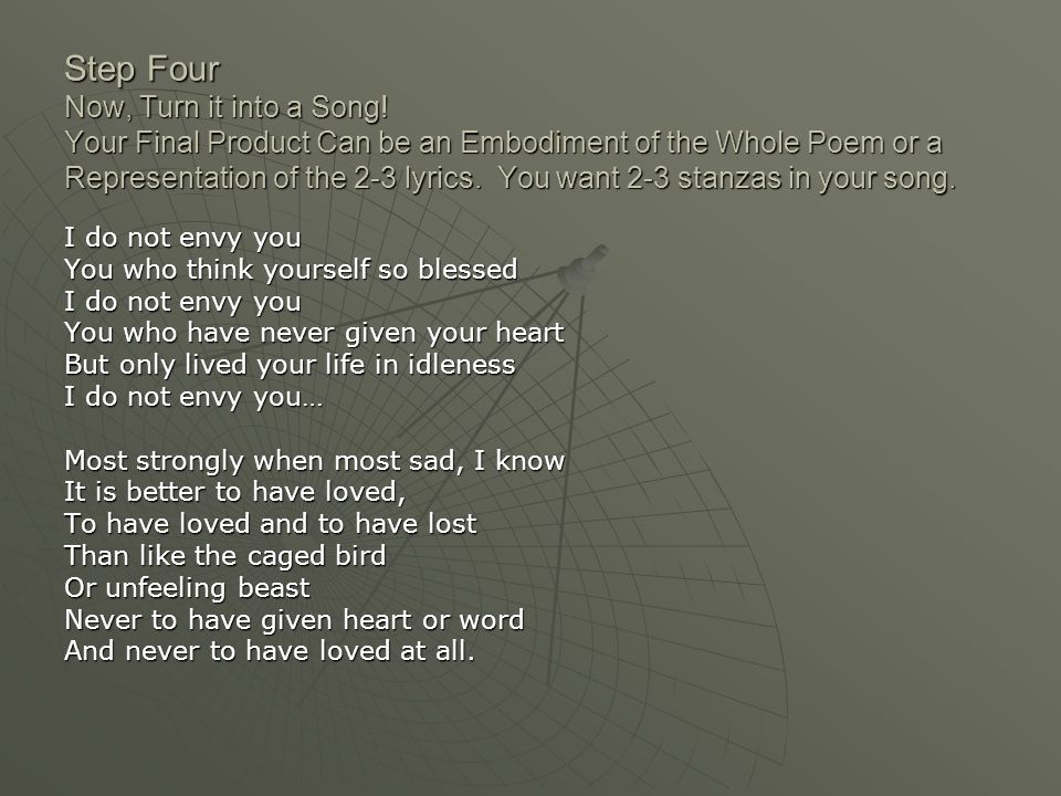 picture Better To Have Loved And Lost Poem poem work with a partner open