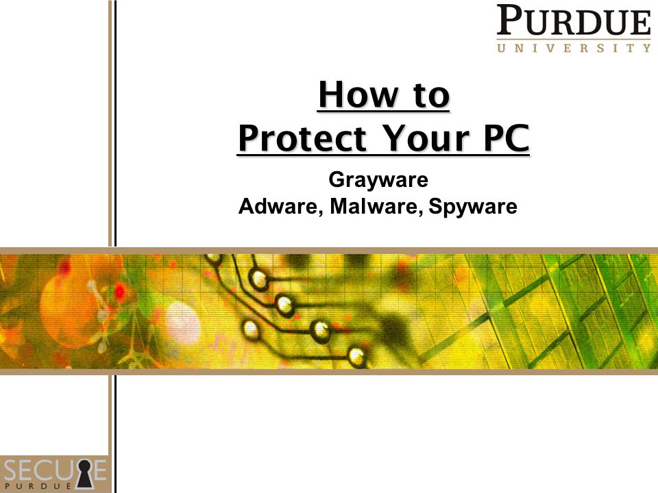 How to Protect Your PC Grayware Adware, Malware, Spyware