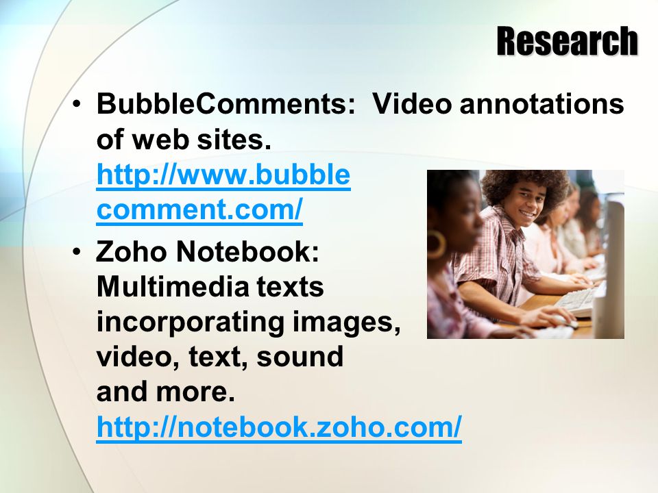 Research BubbleComments: Video annotations of web sites.