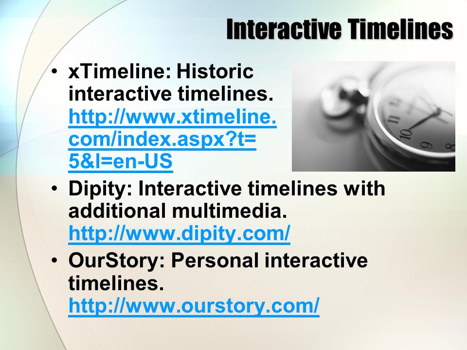 Interactive Timelines xTimeline: Historic interactive timelines.