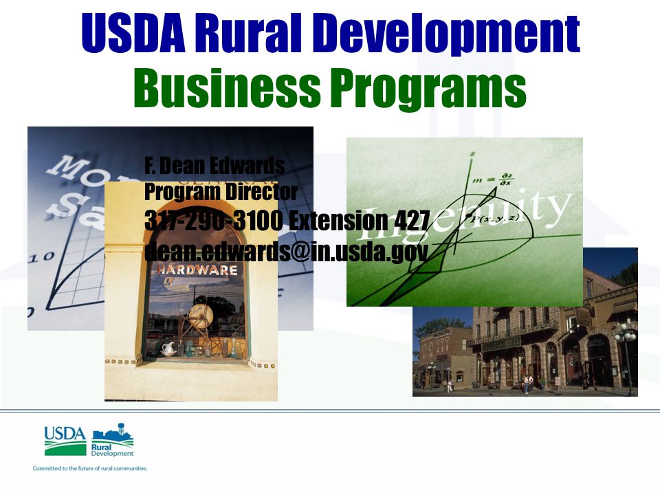 USDA Rural Development Business Programs F.