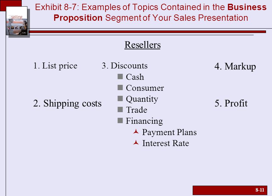 8 1 exhibit 8 1 the preapproach involves planning the sales sales presentation examples