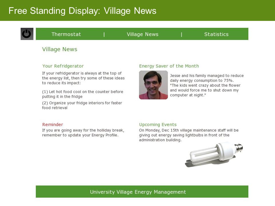 Free Standing Display: Village News