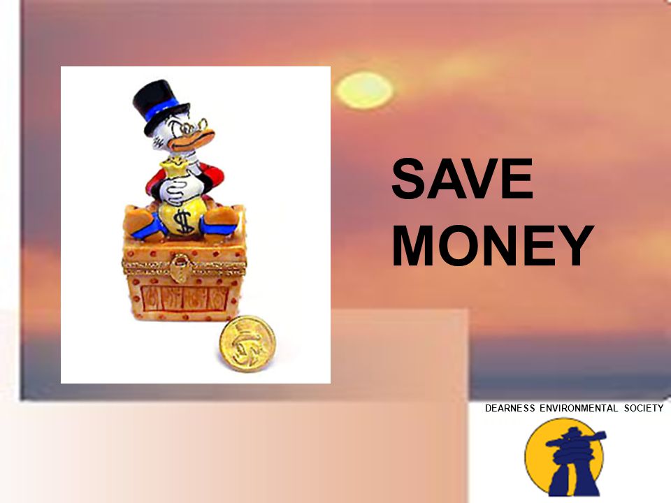 DEARNESS ENVIRONMENTAL SOCIETY SAVE MONEY