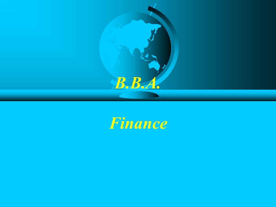B.B.A. Finance