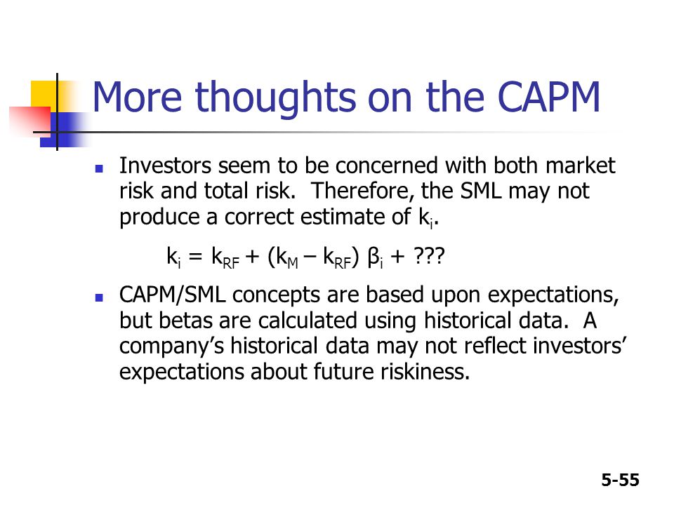 5 1 Risk And Rates Of Return Stand Alone Risk Portfolio Risk Risk Return Capm Sml Ppt Download